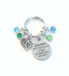 Grandchildren fill a place in your heart you didn't know was empty KeyChain Gift for Grandmother Key Chain mom Multiple 2 3 4 5 6 7 8 9 Nana