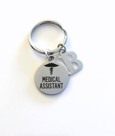 Medical Assistant KeyChain / MA Key chain / Gift for Medical Assistant Keyring / Present for Student Graduation Retirement / men women her