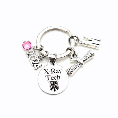 Graduation Gift for X-Ray Tech Keychain / 2024 XRay Grad Key Chain / Radiologic technologist Keyring / Xray Graduate Present / Her Him