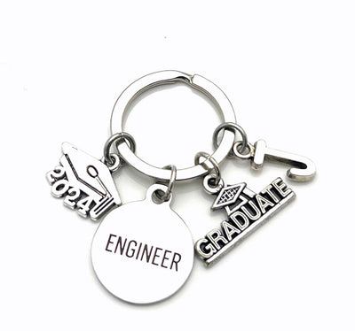 Graduation Present for Engineer Key Chain / 2024 Science Keychain / Engineer Grad Gift Keyring / Women Men Her Engineering Student Graduate