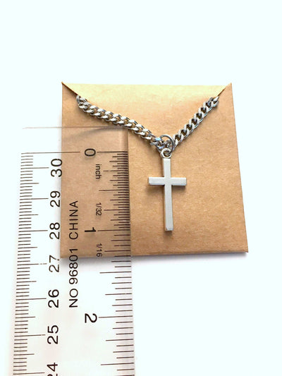 Cross Necklace for Men / Religious Gift for Man or Boy Jewelry / Teen Son, Teenage, Boyfriend, Husband, Him / Crucifix Jewelry Present