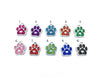 Dog Paw Charm Pendant / Add on purchase for Bangle, Necklace, or Keychain / Glitter Enamel Pendant / Pink Purple Blue Orange Red or Black