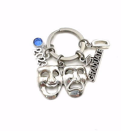 2023 Musical Theater Keychain / Graduation Gift for Drama student / College of Performing Arts Graduate Present / Mask Key Chain Grad music