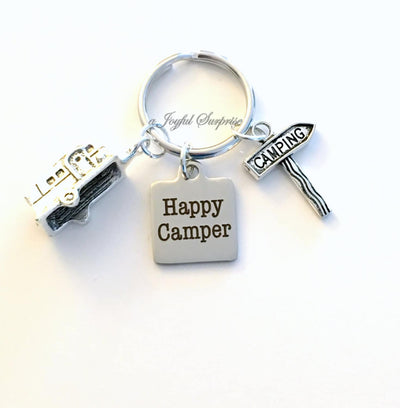 Camping Charm Add on to any of my listings 1 single Pendant silver Happy Camper Sign Trailer Camera Compass Ax Potato Chip Beer RV Chocolate
