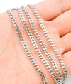 Men's Stainless Steel Necklace, 316L You pick length 16, 18, 20, 22, 24, 28 Inch, Male Jewelry Curb Link Chain, for Man, Boy, Girl Add on
