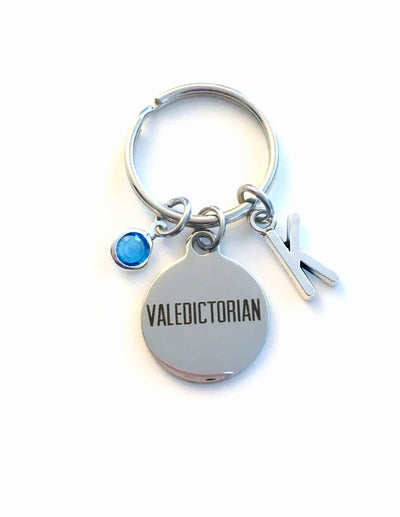 Valedictorian Key Chain for High School Student / Graduation Keyring / Gift for University Grad College Keychain / Grad present  her him