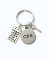 Gift for CPA Key Chain, Chartered Professional Accountant Present, CPA KeyChain, Accounting Graduation Keyring with Initial letter men him