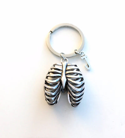 Rib Cage Keychain, Gift for Orthopedic surgeon keychain, Human Rib Cage Key Chain, Nurse Ribcage Keyring, Specialist Graduation Charm Silver men her women him