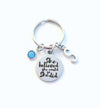 Graduation Gift for her Key Chain, She believed she could so she did Keychain, College University Grad Present, High School Keyring