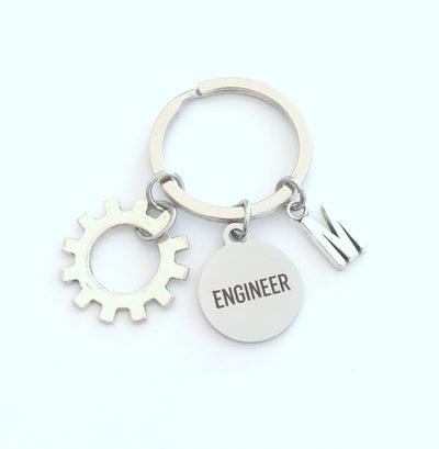 Gift for Mechanical Engineer Keychain, Electronics Degree or Electrical Engineering Key Chain, Mechatronics Keyring Robotics for men women