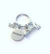 Psychology Graduation Gift, 2024 Psych Student Keychain for Psychologist Grad Key Chain Doctor Keyring Graduate initial letter man 2024