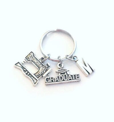 2024 Graduation Gift for her, Seamstress Keychain, Graduate Key chain, Sewing Keyring, Fashion Institute Grad Present, Sew Daughter Son