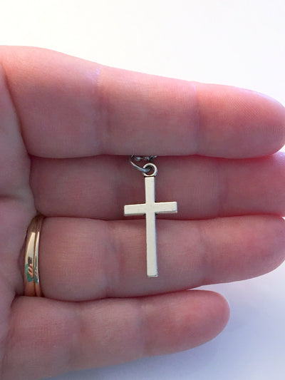 Cross Necklace for Man / Religious Gift for Men / Teen Boy Teenage Jewelry / Stainless steel bead ball chain / Crucifix Jewelry