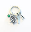 Key Charm, Your choice of Key Charm, Skeleton Key Charm, Heart Key, Owl Key, Pig Key, Pad Lock and Key, Padlock with Key - 1 Silver Pendant