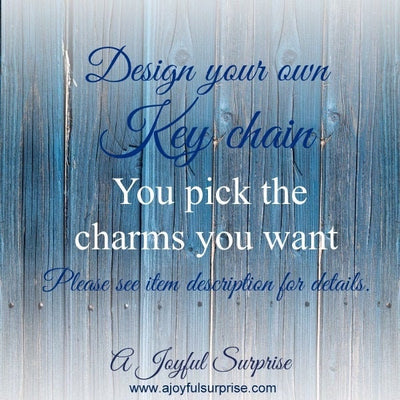 Design your own Key Chain, Create Custom Keychain, Any # charms from my shop you want 2 3 4 5 6 7 8 9 10 customized personalised or planner