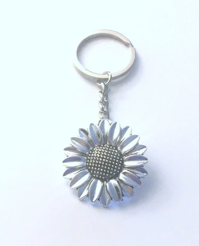 Sunflower Keychain, Large Sun Flower Key Chain, Gift for Gardener, Spring Summer BFF Keyring, Florist Birthday Present, Swarovski crystal