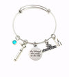 ENT Graduation Bracelet, Otolaryngologist Grad, Gift for Doctor Otoscope Graduate Initial Ear, She believed she could so she did charm