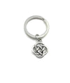 Celtic Knot Keyring, Silver Celtic Gift, Celtic Keychain, Celtic Circle Knot Key chain,  Sita Knot Wedding favor Irish Symbol