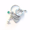 Cheerleading Charm, Add on to any of my listings 1 single Pendant, Silver Cheerleader I love to Cheer Mom Megaphone Pom coach Pewter Charms