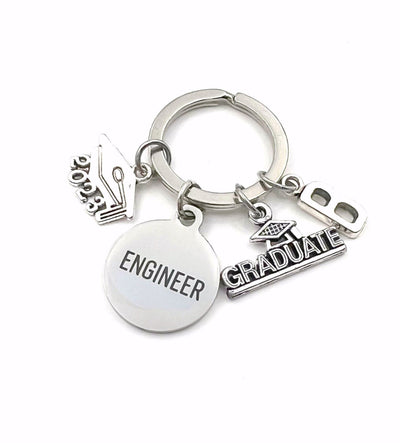 Graduation Present for Engineer Key Chain / 2023 Science Keychain / Engineer Grad Gift Keyring / Women Men Her Engineering Student Graduate