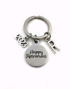 2024 Retirement Keychain for Men / Him or Her Happy Retiring Present / Coworker Key chain / Gift for Boss Keyring / Mom Dad Women