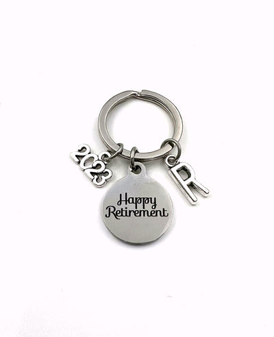 Retirement Gifts for Women Keychain / 2023 Retire Key chain for Him or Her / Happy Retirement Present / Coworker Boss Keyring / woman men