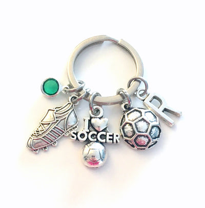 Soccer Charm, Your choice Soccer Ball, Cleat, I love Soccer, #1 Coach, Football Cleat Pendant - 1 Silver Soccer Charm Add on or Separate
