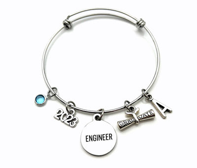 Engineer Graduation Bracelet, Gift for Engineering Student Jewelry, 2023 Grad Gift for Engineer, Mechanical, Civil, electrical Grad Present