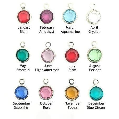 6mm Birthstone Charm, Genuine European PRECIOSA Crystal