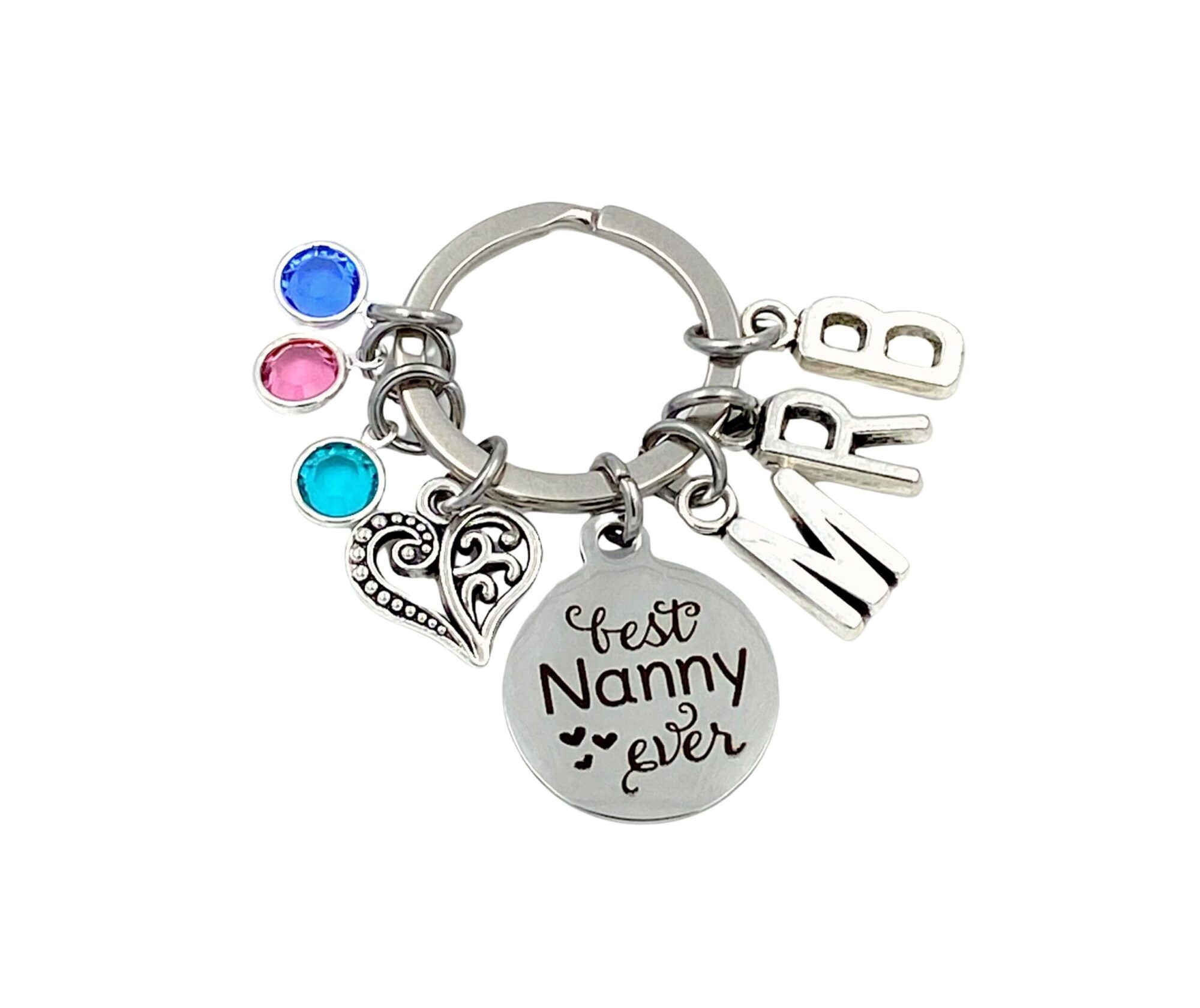 Best Nanny Ever Keychain, Gift for Grandmother
