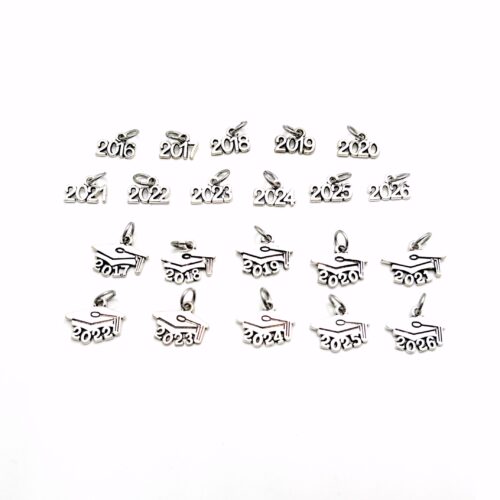 2025 Silver Year Charm, 2016 - 2026 Graduation Pendant