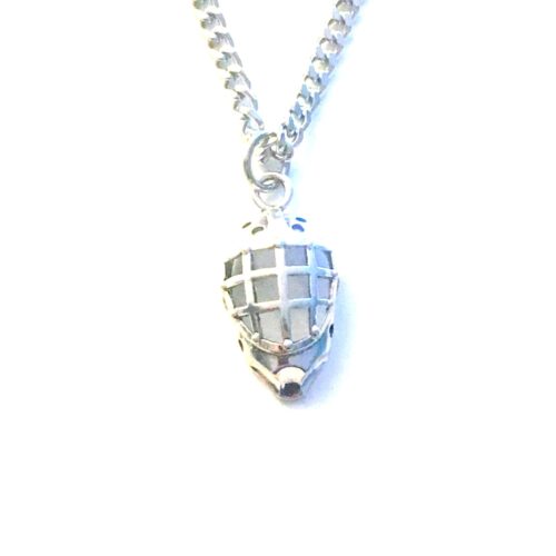 Goalie Necklace for Man, 3mm Stainless Steel Curb Chain