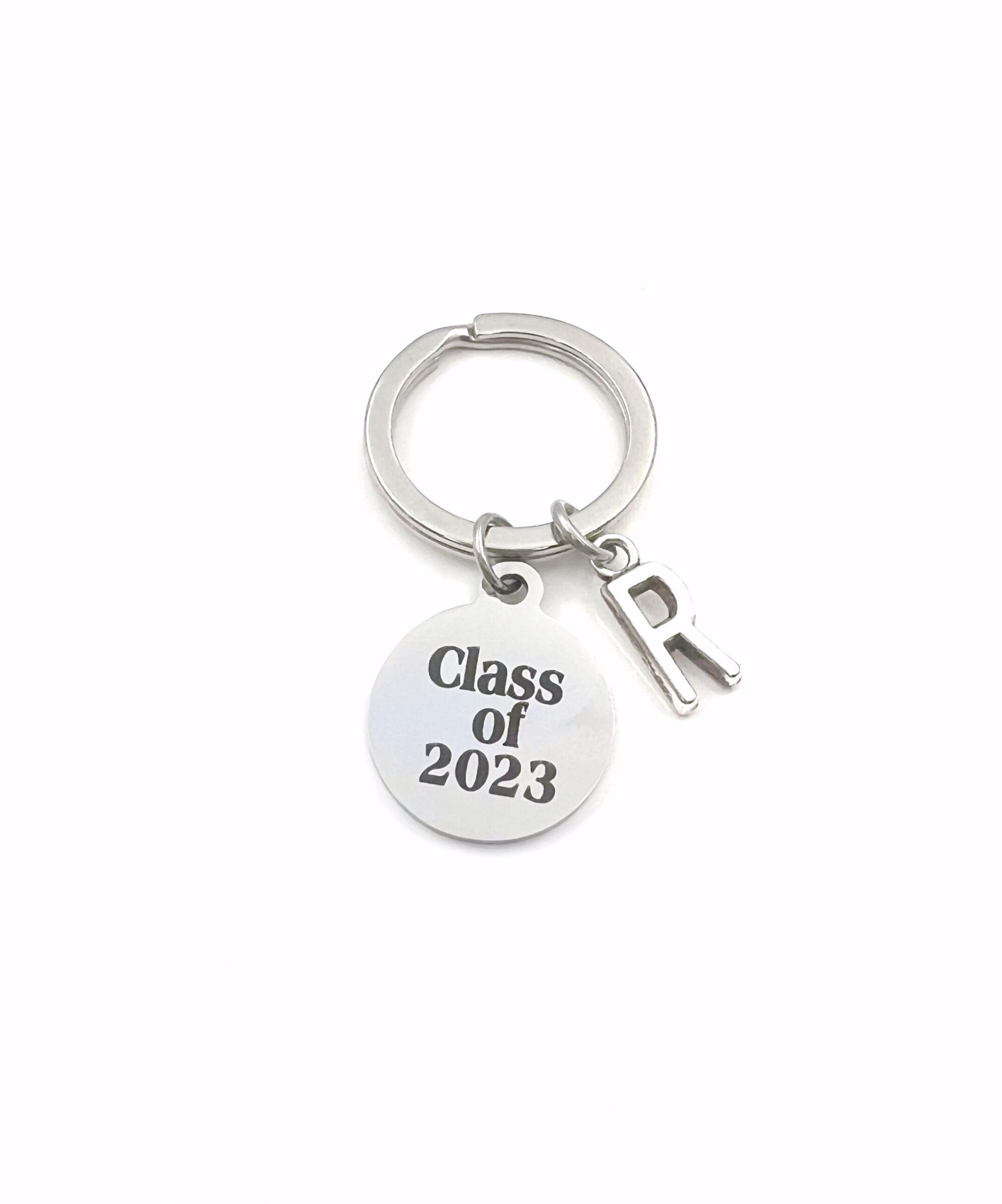 Add an Initial Charm - 1/2" Silver Plated - A - Z - Image 13