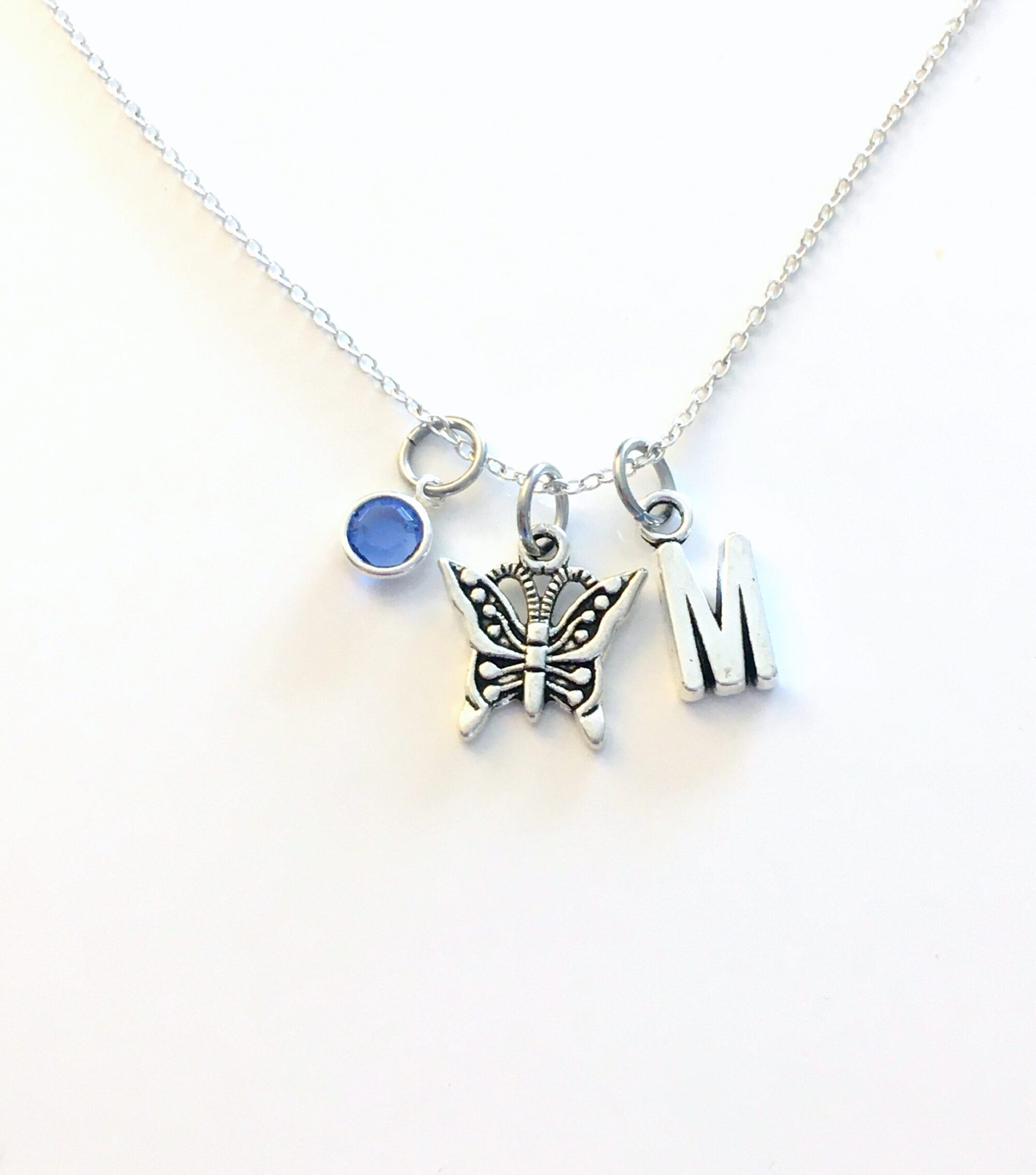 Silver Butterfly Charm - Single Butterfly Pendant - Image 4