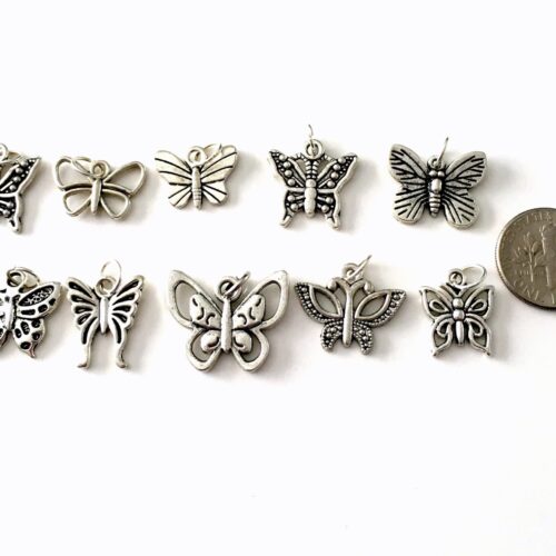 Silver Butterfly Charm - Single Butterfly Pendant