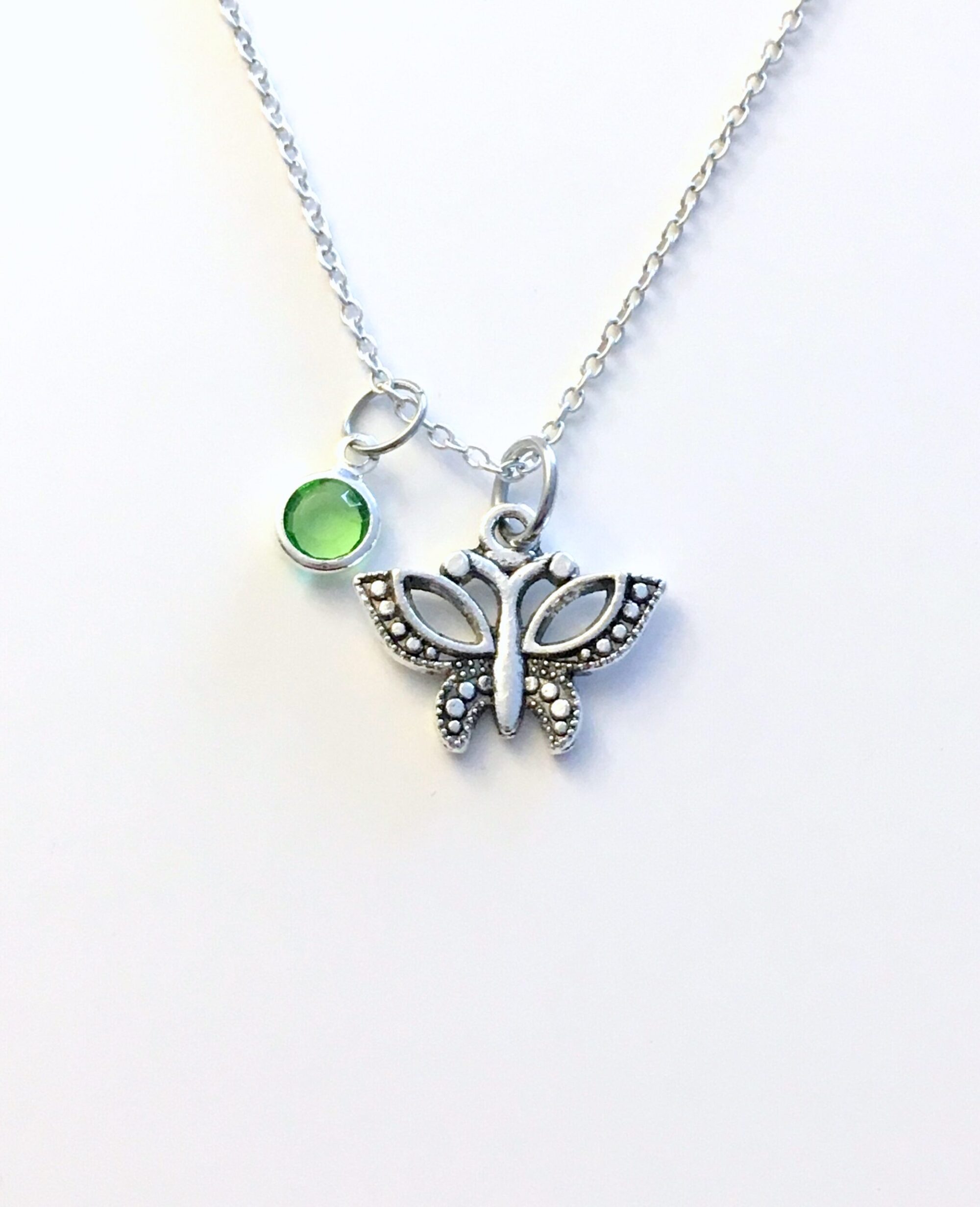 Silver Butterfly Charm - Single Butterfly Pendant - Image 5