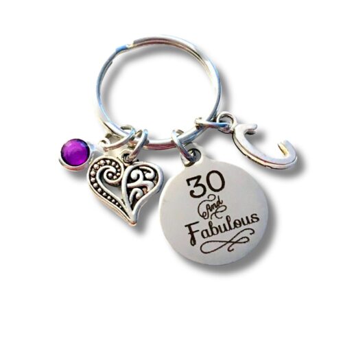 30th birthday gifts for women Keychain