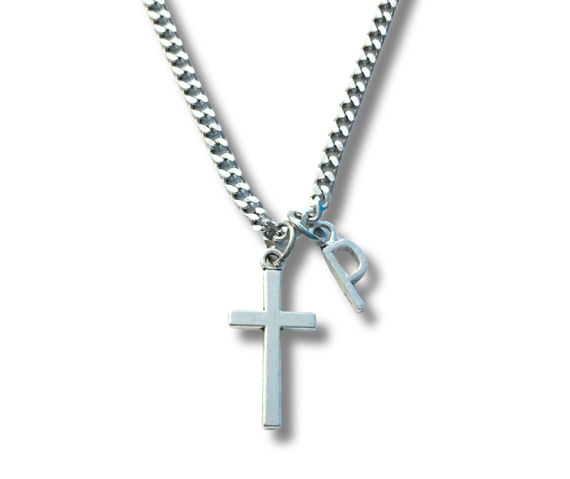 Cross Necklace for Man, 3mm Stainless Steel Curb Chain - Image 16