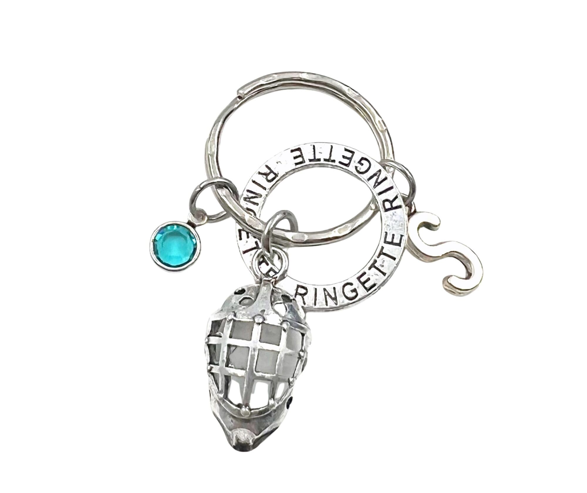 Ringette Goalie Keychain Gift