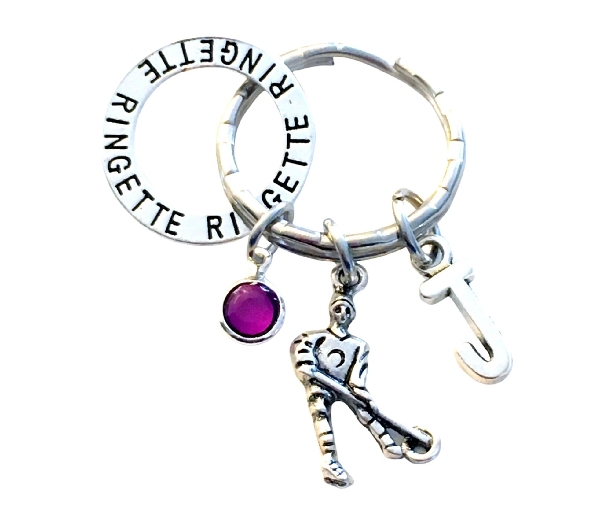 Ringette Keychain, Gift for Ringette Player