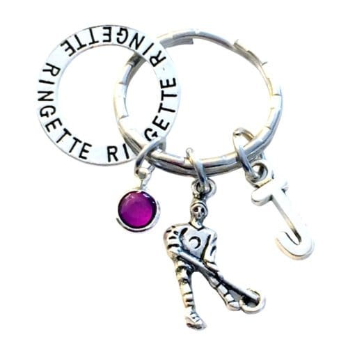 Ringette Keychain, Gift for Ringette Player