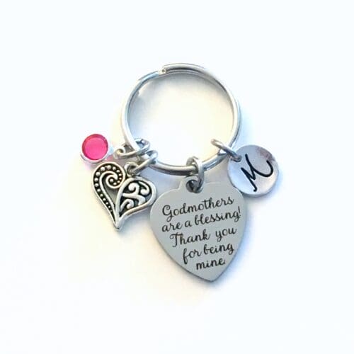 Godmother Gift, Custom Keychain from Goddaughter or Godson