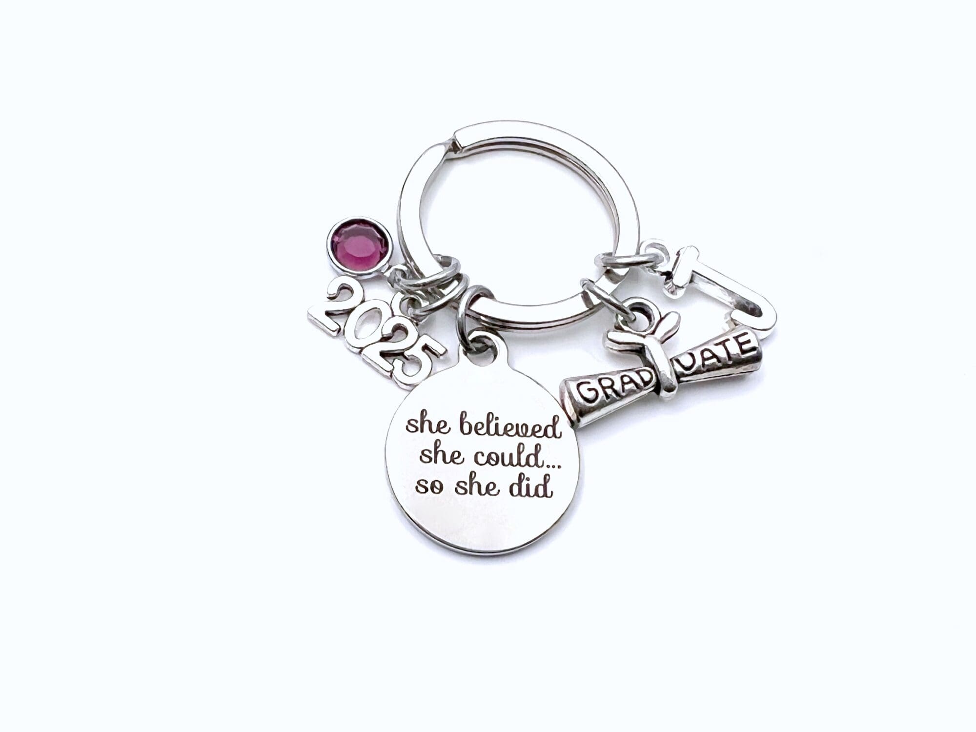 Graduation Gift for Her, She believed she could Keychain