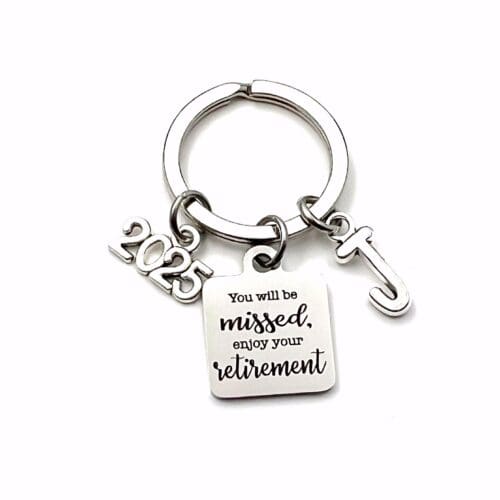 Retirement Gift for Him, You Will Be Missed Key Chain