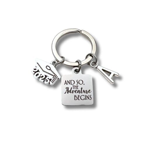 Graduation Gift for Him, And so the adventure begins Keychain