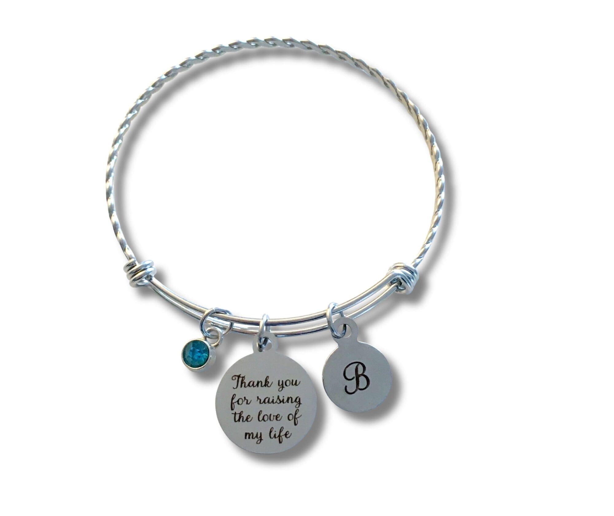 Mother of the Groom Gift, Thank You for Raising the Love of My Life Bracelet