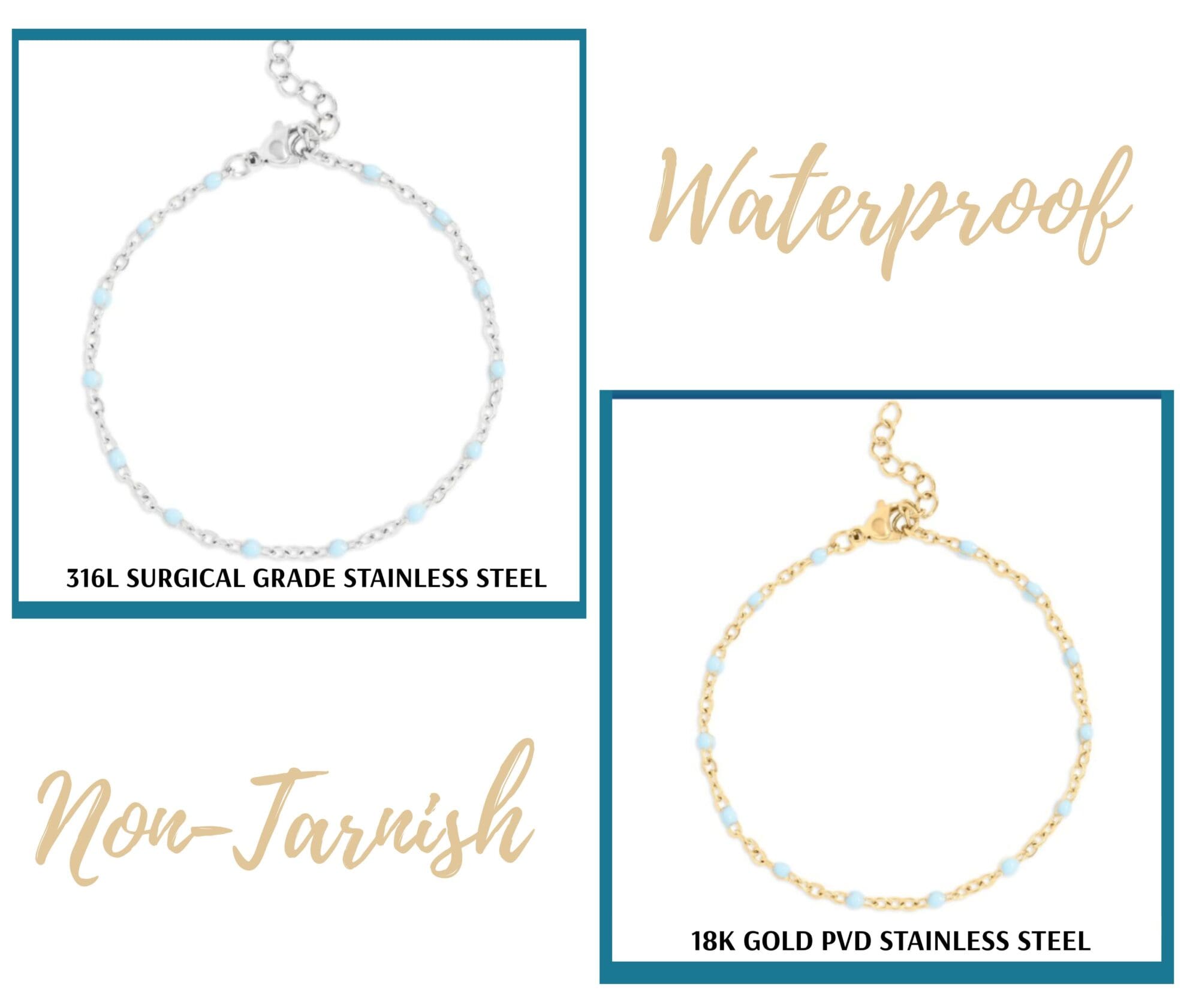 Turquoise Celebration Bracelet - Waterproof Jewelry - Image 3
