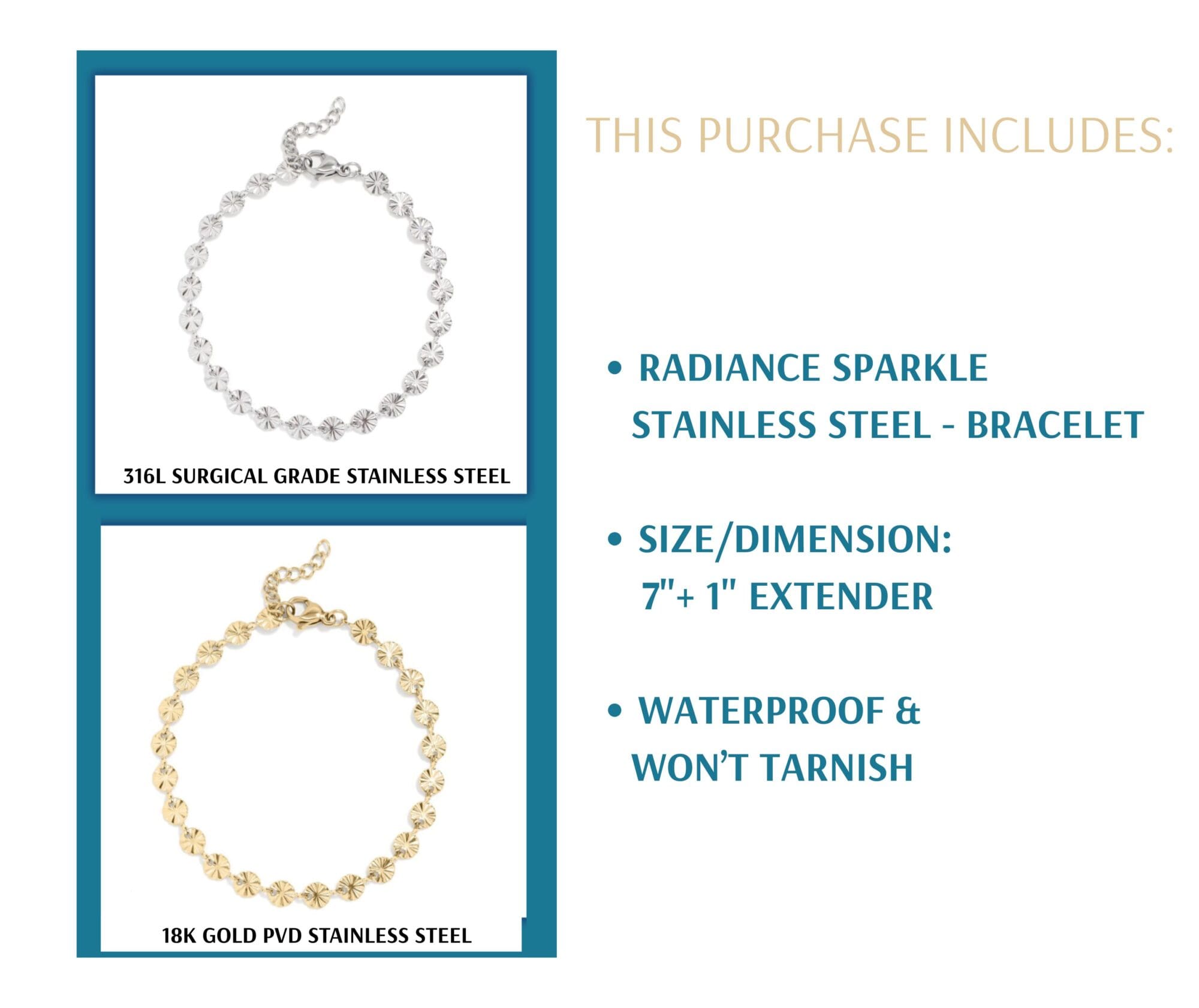 Radiance Bracelet - Gift for Mom - Waterproof Jewelry - Image 2