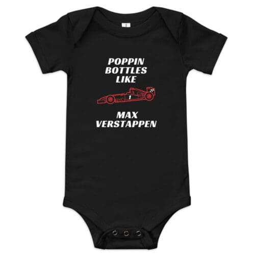 F1 Baby Onesie, Poppin Bottles like Max Verstappen, Formula One