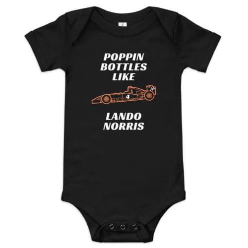 F1 Baby Onesie, Poppin Bottles like Lando Norris, Formula One